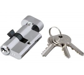 Цилиндр замка ANBO 2200Т ключ/БАРАШЕК, английский, 3 ключа, никель 30х35 мм l4040 