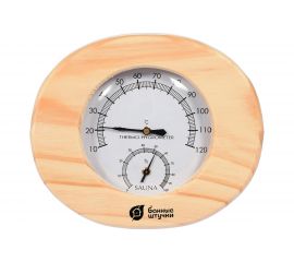 Термометр с гигрометром Банные штучки Банная станция, овальный, 16х14х3 см 18022 