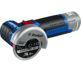 Бесщеточная угловая шлифмашина ЗУБР Профессионал 12 В, без АКБ, в коробке AB-76 