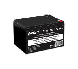 Батарея аккумуляторная АКБ DTM 1209 12V 9Ah, клеммы F2 ExeGate 282966 