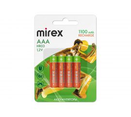 Аккумулятор Mirex Ni-MH HR03 / AAA 1100mAh 1,2V 4 шт блистер 23702-HR03-11-E4 