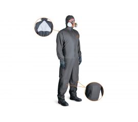 Малярный многоразовый комбинезон с наколенниками Jeta Safety Paint-Expert серый JPC155-XXL 