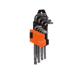 Набор имбусовых ключей HARDEN TORX, CRV, 9шт: T10,T15,T20,T25,T27,T30,T40,T45,T50 540601 