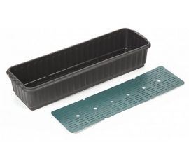 Ящик для цветов с дренажной решеткой Радиан черный 4607168310352 