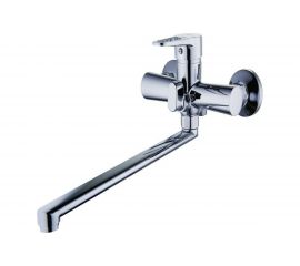 Смеситель для ванны G-lauf с длинным поворотным изливом 360 градусов и душевой лейкой, хром NUD7-A045 