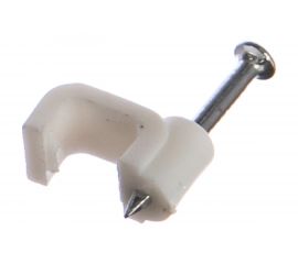 Плоская скоба ЭРА 7 мм пластиковая Б0038906 