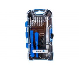 Набор для ремонта телефонов с отверткой для точных работ и битами Hogert Technik 17 шт HT1S271 