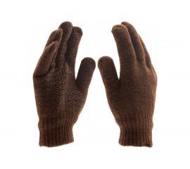 Трикотажные двойные перчатки Сибртех верблюжья и овечья шерсть, ПВХ покрытие 68635 
