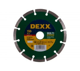 Круг отрезной алмазный универсальный сегментный (150x7x22.2 мм) для УШМ DEXX 36701-150_z*01 