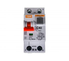Автоматический выключатель дифференциального тока TDM АВДТ 64 C40 30мА SQ0205-0010 