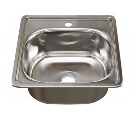 Врезная мойка mixline 38х38х15 см, 0.6, выпуск 1 1/2, с гофросифоном 531266 