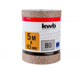 Бумага шлифовальная в рулоне kwb 5 м, 93 мм, К80 847738 