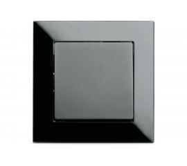 1-клавишный электрический выключатель STEKKER 250В, 10А, серия Катрин, GLS10-7003-05, черный 39505 