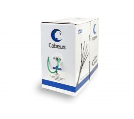 Кабель Cabeus витая пара, категория 5e, 4 пары 0,51мм, одножильный, UTP-4P-Cat.5e-SOLID-GN 