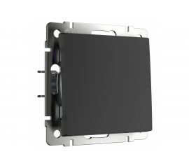 Одноклавишный проходной выключатель WERKEL W1112008 черный матовый a051626 