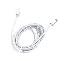 Шнур Atom Evolution USB Type-C 3.1 - USB Type-C 3.1, 1,8 м, штекер/штекер, серебряный, 31031 