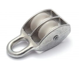 Блок для троса Невский Крепеж двойной, нейлоновый шкив, 20 мм 812729 