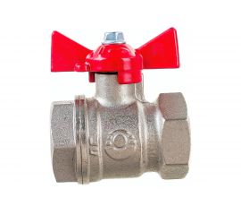 Шаровой для воды VALFEX 3/4"" ВР/ВР бабочка, никелированная латунь 11Б27фт1М VF.217.NB1.034.Bir 