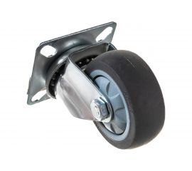 Колесо темно-серая мягкая гладкая резина поворотное SCG25 50 мм MFK-TORG 8053050М 