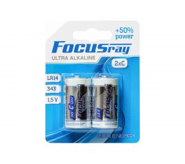 Батарейки Focusray ULTRA ALKALINE LR14 BL2 622463 