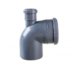 Отвод ПОЛИТЭК 110х90 градусов, с выходом 50, прямой 300111050 