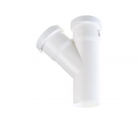 Канализационный тройник Ostendorf 45 градусов, 50х50 мм, белый 559620 