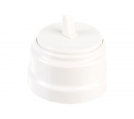 1-клавишный тумблерный выключатель Bylectrica 10А открытой установки, серия РЕТРО, бежевый, А110-2203 бежевый 