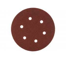 Круг шлифовальный на липучке, по дереву и металлу (6 отверстий, 150 мм, P60, 5 шт.) ELITECH 1820.098800 