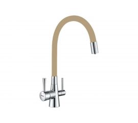 Однорычажный смеситель для кухни OUTE из латуни, хром/кофейный T60003B-6 