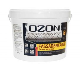 Фасадная краска OZON ВД-АК 112А FASSADENFARBE высококачественная, белая, 9 л, 14 кг ВД-АК-112А-14 