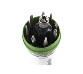 Цанговая отвертка Дело Техники с вставками 8 шт 110 мм Шлиц 6,5,3 мм, РН0, РН1,РН2, PZ2, шило ""ДТ""70/5 708080 