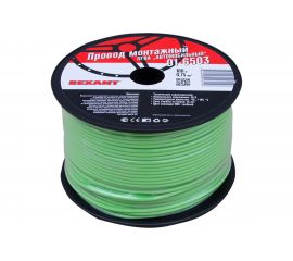 Провод ПГВА REXANT 1х0.75 кв.мм, зеленый, бухта 100 м 01-6503 