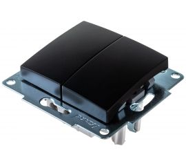 Двойная розетка Lezard KARINA чёрный, бархат 707-4288-101 