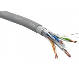 Кабель витая пара ЭРА U-4-PVC-6 U/UTP 4x2x23 AWG Cat 6 CU PVC 305 метров, Б0053023 
