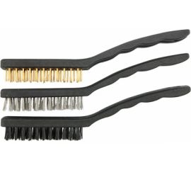 Набор металлических щеток VOREL 220мм 3 шт. медная, стальная, нейлоновая 06964 