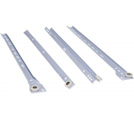 Роликовые направляющие Tech-Krep 450 мм белый комплект 130864 