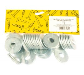 Усиленная шайба КрепСтройГрупп М12 оцинкованная DIN 9021, 1 кг 145165 