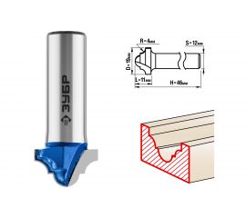 Фреза пазовая фасонная №6 ПРОФЕССИОНАЛ (19х11х46 мм; R4 мм; хвостовик 12 мм) Зубр 28745-19 
