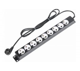 Блок силовых розеток ЦМО 19 со шнуром 2 м, без выключателя, 9 розеток БР-9П-Ш-9005 