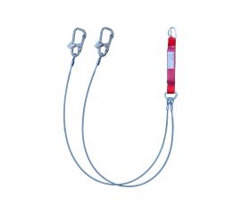 Двойной строп из металлического троса с амортизатором ПРОГРЕСС СЕФЕТИ Строп аБд+Кс 