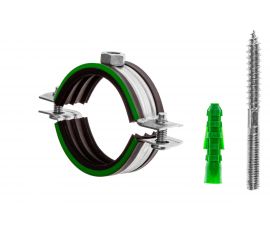 Комплект MAYER сантех. хомут со шпилькой 10x100 и дюбелем д/труб Ф125 (120-130 мм), гайка М10 14 0125 1/140125100 