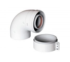 Коаксиальный отвод Baxi 90 градусов, диаметр 60/100 мм KHG71410141 