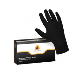 Нитриловые перчатки Jeta Safety черные, размер М/8, 100 шт, JSN808/М JSN808/M/УПАК 