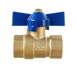 Шаровой кран ZOX 1/2 вн/вн., бабочка 519277 