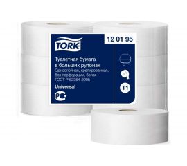 Туалетная бумага TORK Universal большой диаметр рулона 525 м, 6 штук 120195 124548 