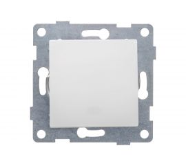 Механизм выключателя GUSI ELECTRIC Ugra 1кл. перекрестный, СУ, 10А, 250В, белый С11В7-001 