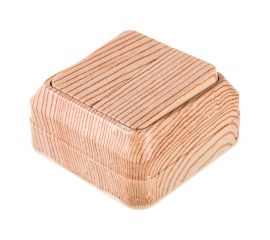 2-клавишный выключатель АБК-СИЛА 10А "АЛЬТАИР" сосна 5400203 