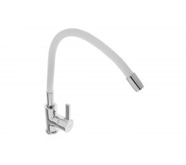 Смеситель для кухни LEDEME гибкий шланг, белый L4898-3 808286 