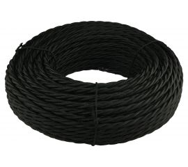Витой провод Retrika, ретро 3х2.5 черный, 50м RP-32508 