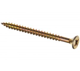 Шуруп Качественный КРЕПЕЖ желтый цинк 5,0x60, 85 шт. 0300507 КЧ 